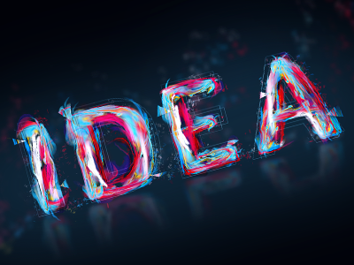 Idea typography abstract art colorful colourful digital idea typography