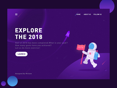 Explore the unknown of 2018 app illustration