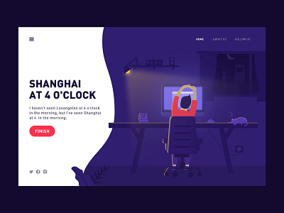 Nights in Shanghai illustration night ui