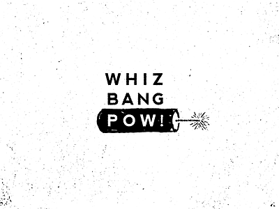 WHIZBANGPOW! Logo bang dynamite fuse logo nevis pow tnt whiz whizbangpow
