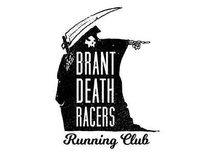 BDR Running Club concept death grim reaper illustration logo reaper running skull wip