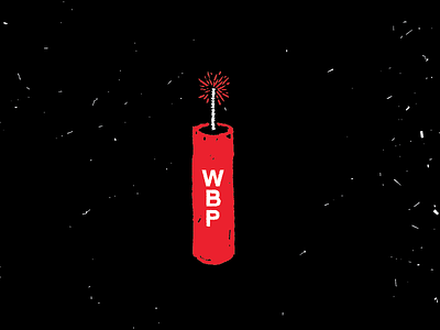 WHIZBANGPOW! Branding Update black branding distressed dynamite firecracker fireworks grunge hand drawn illustration logo red tnt
