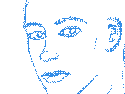 Manga Studio Sketch blue drawing eyes face illustration manga studio sketch woman