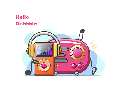 Hello Dribbble first shot mp3 music recorder