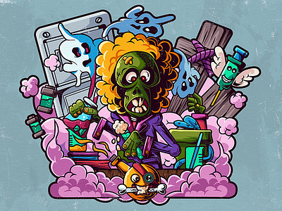 zombie 03 design illustration zombie