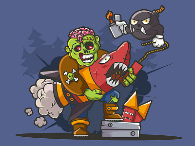 Redesign illustration redesign zombie
