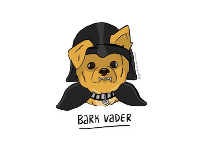 Bark Vader darth vader dogs illustration may the fourth be with you pet illustration procreate star wars star wars day