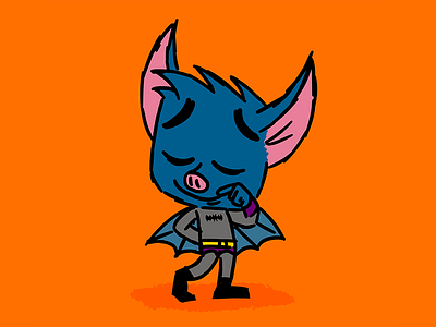 Bat bat batman illustration shy