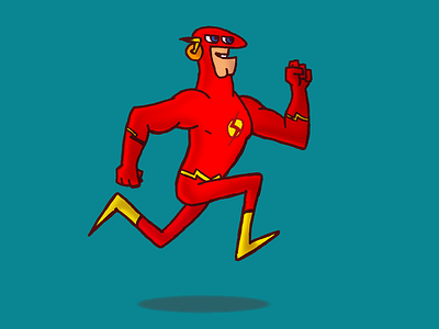 Flash 2d cartoon character flash heroes