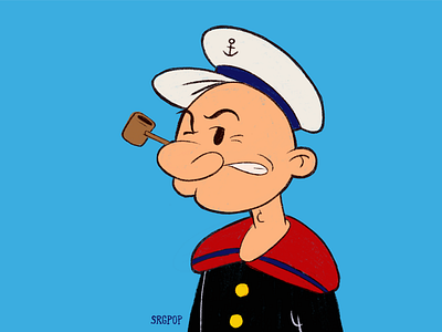 The sailor Man 2d cartoon character illustration popeye reboot sailor