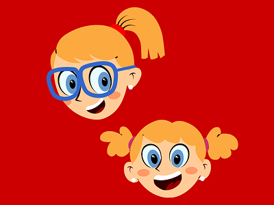 Daughters cartoon character design flash girls