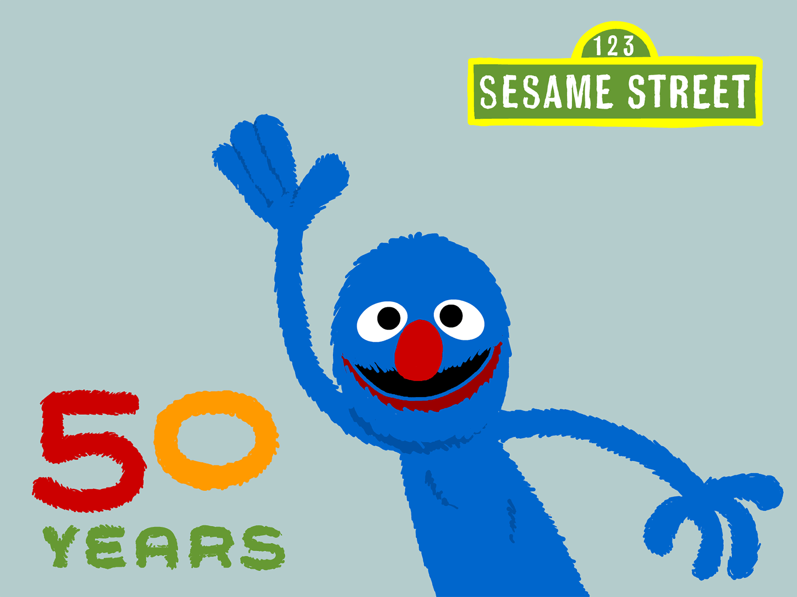 50 years Sesame Street 2d adobe animate animation cartoon character flash grover jim henson sesame