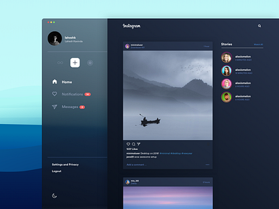 Instagram Desktop - Midnight!