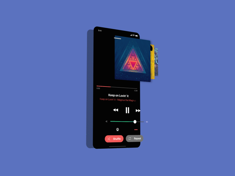 The Dark Project - Interactions aftereffects animation clean dark ios message minimal music player ui uidesign ux