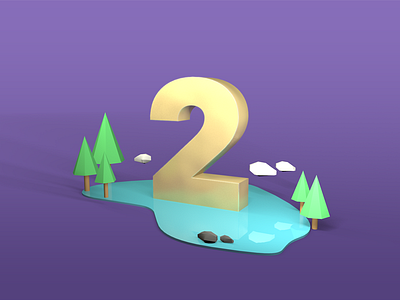 Game on! 3d ae c4d environment giveaway illustration invite lowpoly minimal rendering