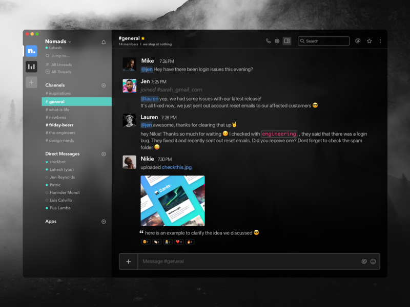 slack dark mode windows