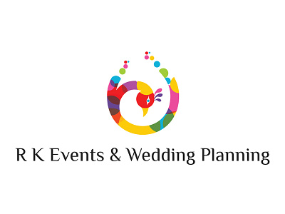 Rk Events & Wedding Planning color circles event management events logo management peacock rk the black wolf designs wedding wedding planning
