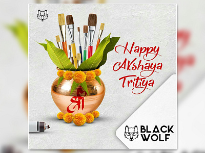 Happy Akshaya Tritiya black wolf brushes creative festival of india festival of welth good vibes happy akshaya tritiya india kalash