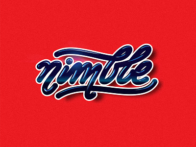 Be nimble! calligraphy design font handlettering handtype lettering logo nimble sketch sticker type typography