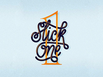 Slick One calligraphy design font illustration lettering ligature logo one slick type typography