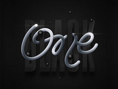 Black One black calligraphy design font illustration lettering ligature logo type typography