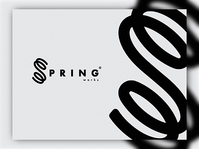 Springworks Logo branding design flat icon identity logo sign simple spring type typography works