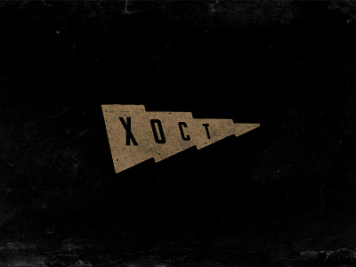 X O C T brand d xoct design graphic grunge logo retro sign simple texture type typography