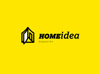 HOMEidea Logo design flat graphic home house idea illustration logo logotype magazine simple typography