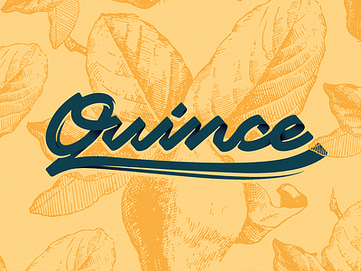 Quince calligraphy design graphic lettering ligature logo logotype quince simple typography