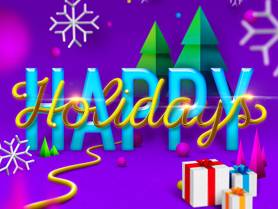 Happy Holidays christmas design graphic happy holidays lettering logo new type winter year