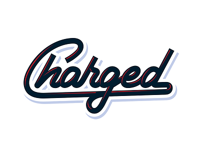 Charged garage logotype calligraphy charged design garage graphic lettering ligature logo logotype simple typography