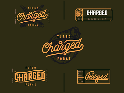 Charged Tryouts charged design garage graphic illustration lettering ligature logo logotype simple typography