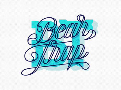 Bear Trap apparel bear design fashion graphic lettering ligature logo logotype retro typography