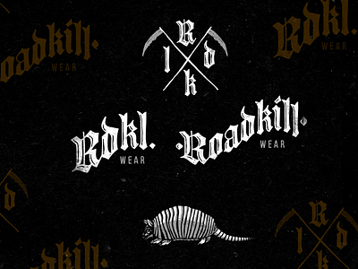 Roadkill Wear apparel branding illustration lettering logo logotype retro typography vintage