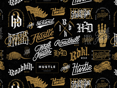 Logotype Compilation branding design graphic illustration lettering logo logotype retro typography vintage