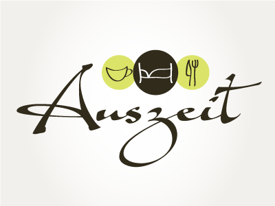 Logo Auszeit cafe gastronomy hotel logo restaurant typeface