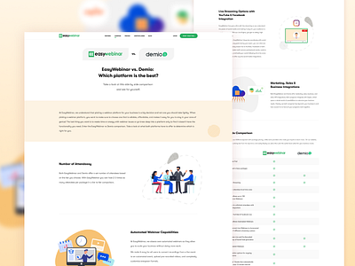 Compare Page for Webinar art branding clean ui compare creativity design illustration art illustrations illustrations／ui landing modern packages price price list price table visual webinars