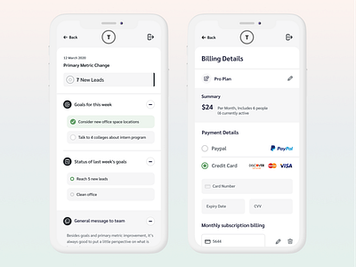 Project Management Mobile App. card ui clean creative mobile app development modern payment app payment form payment method payments paypal task flow task list task manager webdesign