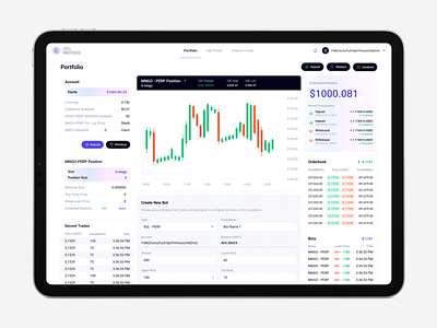 Cryptocurrency Trading Platform / Track Your Crypto Portfolio binance chart clean crypto cryptocurrency dashboard exchange finance fintech invest investing modern set up trade stocks trade trading tradingplatform ui wallet