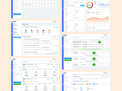 Annuities Compare Web App analysis annuity b2b clean ui compare concept dashboard dashboard ui data compare data visulization dataviz dropdown filter insurance saas statistics table table ui web app