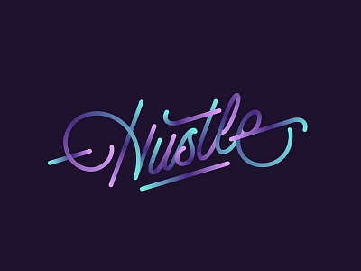 Hustle lettering