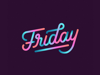 Friday lettering