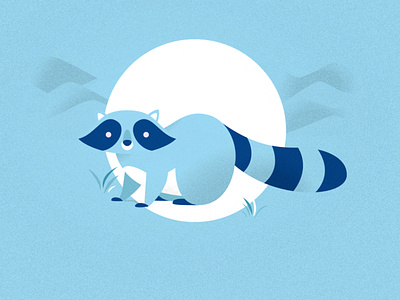 Raccoon animal cute flat forest animals illustration illustrator raccoon vector art