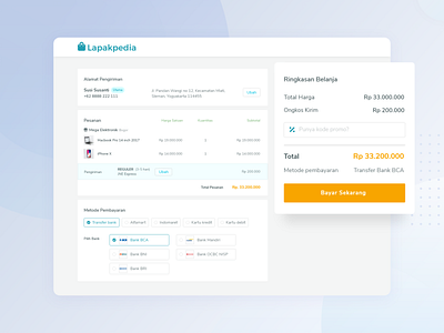 Marketplace Checkout Page app checkout daily ui daily ui challenge design illustration indonesia logo marketplace minimal ui ui challenge web web design