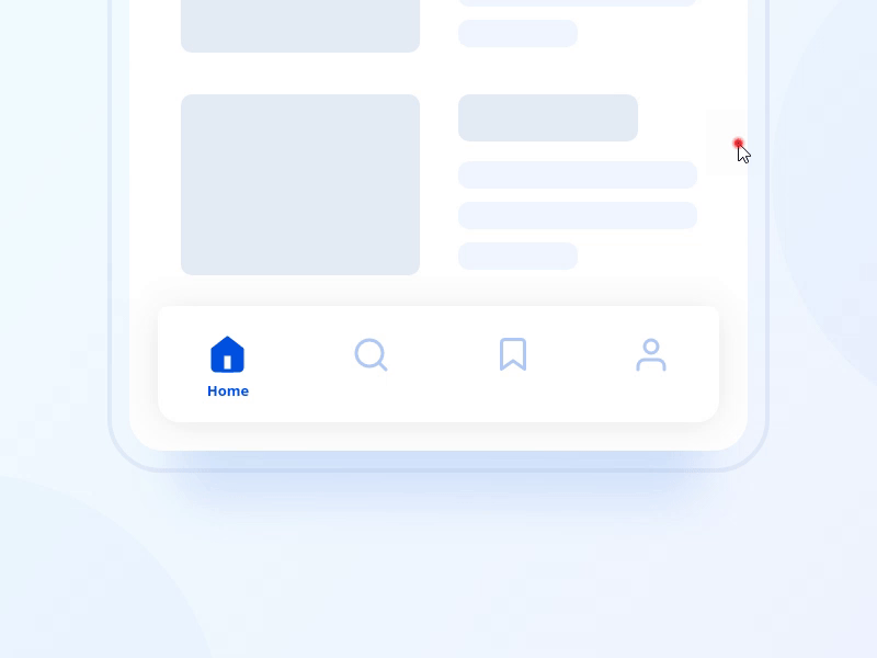 Tab Bar Interaction with Adobe XD animation app bookmark design home indonesia interaction micro interaction profile search tab bar tabs ui ui ux ui design uiux ux web web design web designer