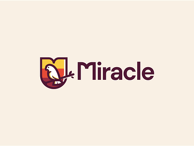 Miracle - Guest House Logo Design animal logo bird logo branding design guest house logo hostel logo hotel logo illustration logo pigeon logo typography