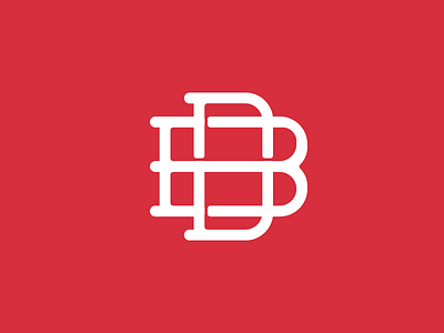 @designbadass monogram account badass instagram letter logo monogram red