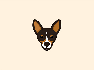 Dog Icon animal app icon badge branding cute dog dog icon flat design logo pet simple vector