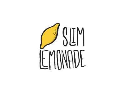 Slim Lemonade Logo culinary cute diet food food and drink fruit hand drawn icon juice kawaii lemon lemonade logo orange orange juice sketch slim sweet