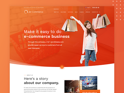 Landing Page Exploration commerce company profile landing page shopping uidesign web design web design company website